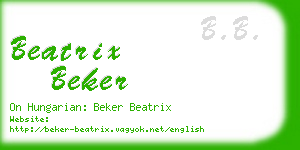 beatrix beker business card